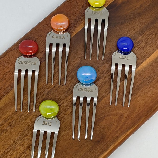 Beaded Cheese Markers, Cheese Markers, Set of 6 Markers, Charcuterie Board, Cheese Plate, Hostess Gift, Housewarming Gift