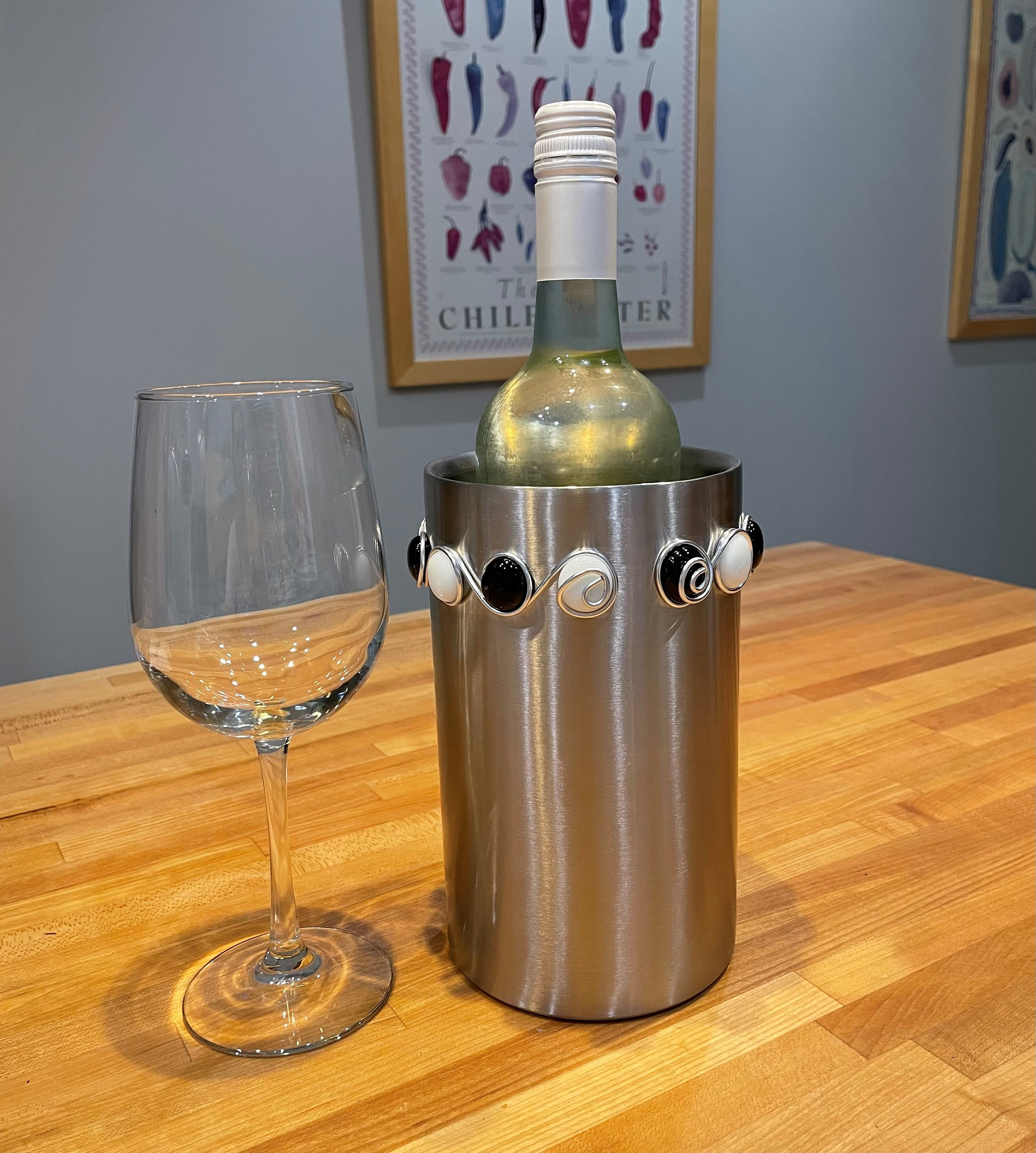 Wire Wrapped Stainless Steel Wine Chiller With Marbles - Etsy