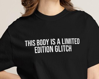 Este cuerpo es un fallo de edición limitada, Camiseta de enfermedad crónica, Camiseta de concienciación sobre el síndrome de Ehlers-Danlos, Camiseta divertida para personas con enfermedad crónica, Camiseta de enfermedad invisible, Regalo de cebra