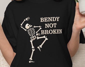 Camiseta Bendy not broken, Camiseta de enfermedad crónica, Camiseta de concienciación sobre el síndrome de Ehlers-Danlos, Camiseta divertida para personas con enfermedad crónica, Camiseta de enfermedad invisible, Regalo de cebra