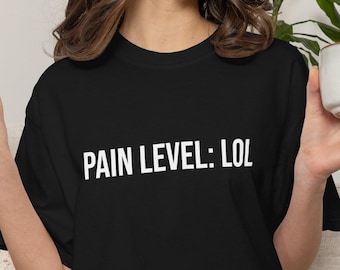 Camiseta de nivel de dolor LOL, camiseta de enfermedad crónica, camiseta de concienciación sobre el síndrome de Ehlers-Danlos, camiseta divertida para personas con enfermedades crónicas, camiseta de enfermedad invisible, regalo de cebra, concienciación de mayo
