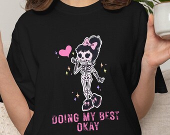 Camiseta "Haciendo lo mejor que puedo", Camiseta sobre enfermedades crónicas, Camiseta de concienciación sobre el síndrome de Ehlers-Danlos, Camiseta divertida para personas con enfermedades crónicas, Camiseta sobre enfermedades invisibles, Regalo de cebra