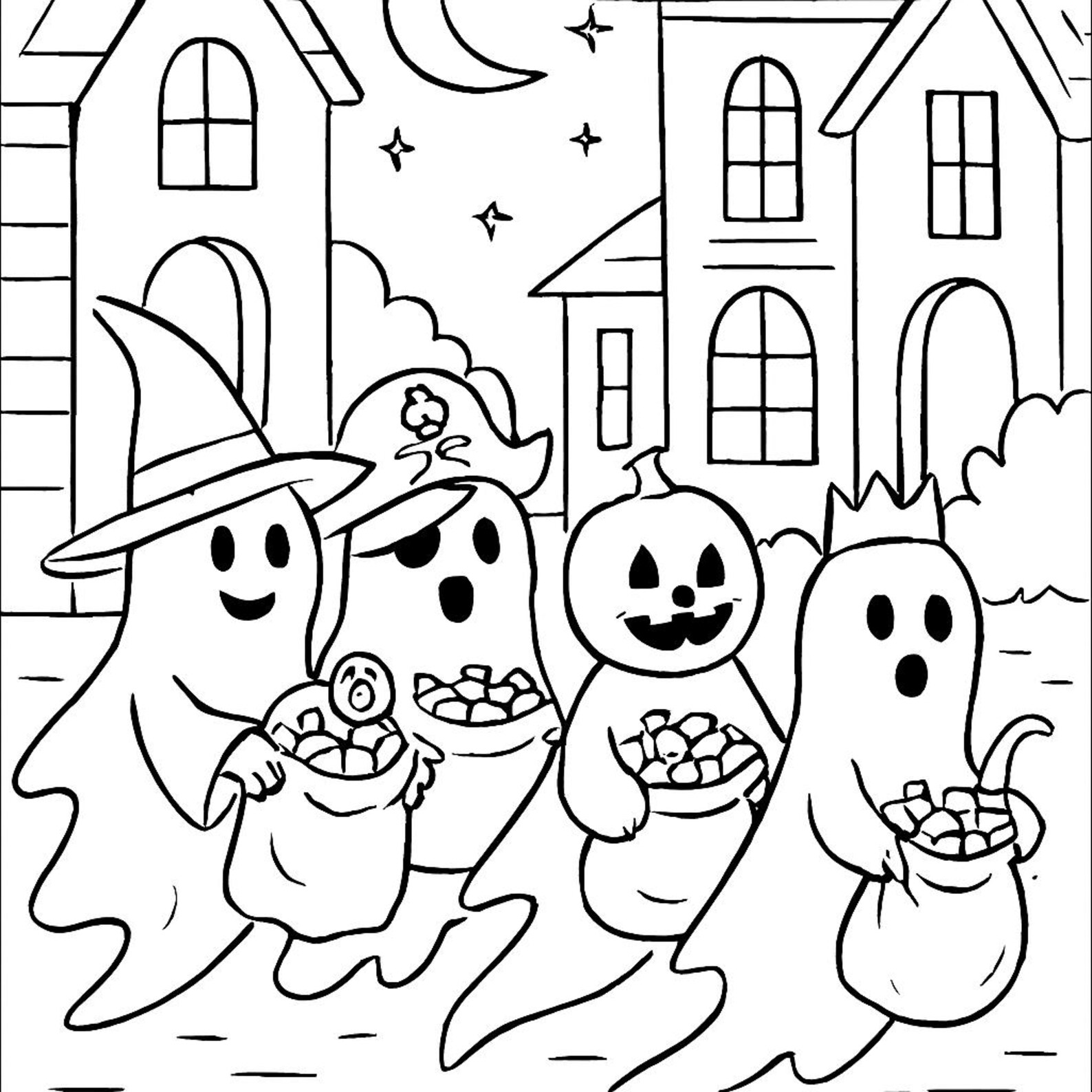 Gothic Halloween Coloring Pages: Witchy Adult Printables (PDF) - Etsy