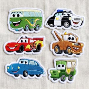 Disney Pixar Cars Embroidered Patch, Lightning McQueen Tow Sally Luigi Route 66 Rusteze Iron On Jackets, Hats, Uniforms, Gift For Fans