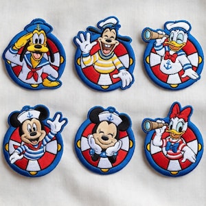 Mickey Cruise Embroidered Patch, Mickey and Friends Disney Trip, Disney Pirates of Caribbean Iron On Jackets, Cartoon Movie Gift For Fans