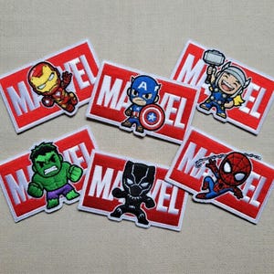 Parche bordado de superhéroes de Disney Marvel, Vengadores para planchar en chaquetas, gorras, bolsos, uniformes, Batman, Hulk, Spider-Man, regalo para fans. imagen 5