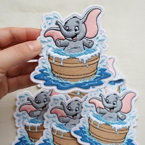 Disney Dumbo Jumbo Embroidered Patch, Elephant on Ball, Gift For Kids
