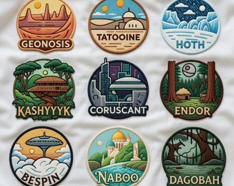 Naszywka haftowana z symbolem Sojuszu Rebeliantów z Gwiezdnych Wojen, Hoth, Naboo, Tatooine, Galaktyczny Park Narodowy, kurtki, czapki, torby, prezent dla fanów