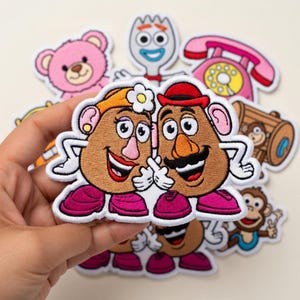 Toppa ricamata Mrs Mr Potato Head, Toy Story 5 Buzz Pixar Woody Jessie Bullseye, applicazione termoadesiva Magic Kingdom, regalo Disneyland per fan