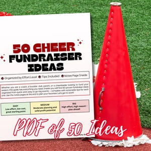 50 Cheer Fundraiser Ideas — High School Cheer Fundraising Guide PDF, Booster Club Planning, Cheerleading Fundraiser Printable, Coach Gift