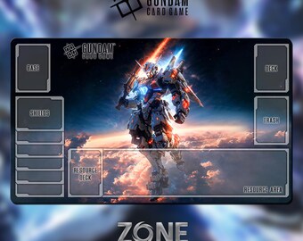 Tapete de juego Gundam TCG de 600 x 350 x 2 mm (24 x 14 pulgadas)