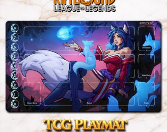 Playmat – Ahri – Riftbound League of legends TCG Game Mat 24x14 inches (600x350x2mm)