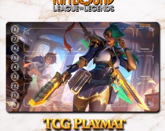 Playmat – Samira – Riftbound LOL TCG Game Mat 24x14 inches (600x350x2mm)