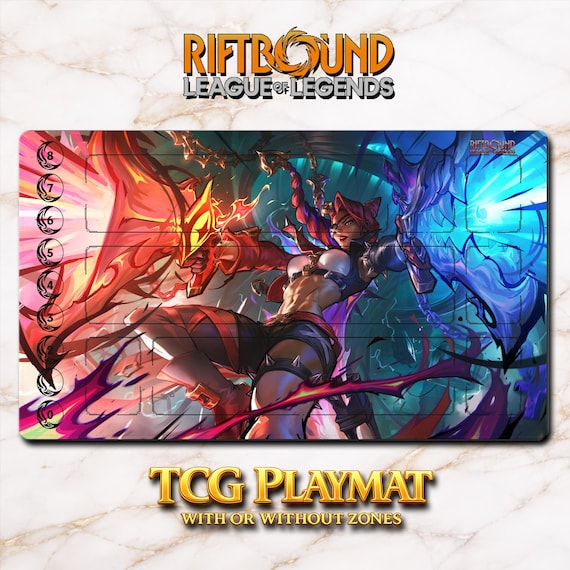 Playmat – Samira – Riftbound LOL TCG Game Mat 24x14 Inches