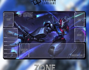 Tapete de juego Gundam TCG de 600 x 350 x 2 mm (24 x 14 pulgadas)