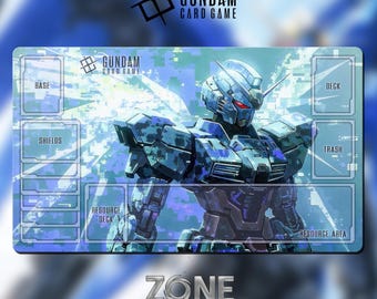 Tapete de juego Gundam TCG de 600 x 350 x 2 mm (24 x 14 pulgadas)
