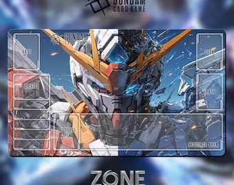 プレイマット – ガンダム – TCG ゲームマット 24x14 インチ (600x350x2mm)