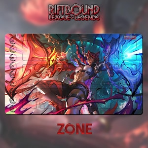 Playmat – Samira – Riftbound LOL TCG-spelmat 24 x 14 inch (600 x 350 x 2 mm)