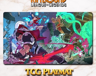 Playmat – Darius/ahri/ekko – Riftbound LOL TCG Game Mat 24x14 inches (600x350x2mm)