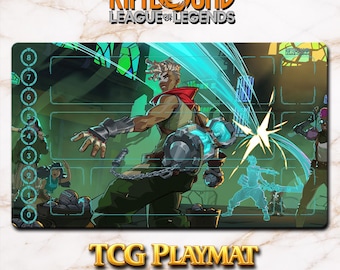 Playmat – Ekko 2XKO – Riftbound LOL TCG Game Mat 24x14 inches (600x350x2mm)