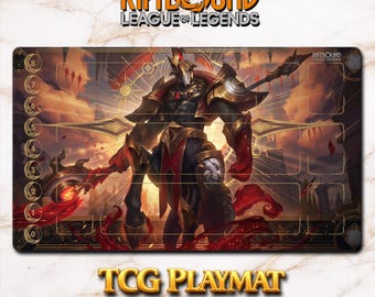 Tapete de juego Hecarim – Riftbound LOL TCG (600 x 350 x 2 mm)