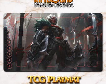 Mata do gry – Ambessa – Riftbound LOL TCG Game Mat 24x14 cali (600x350x2 mm)