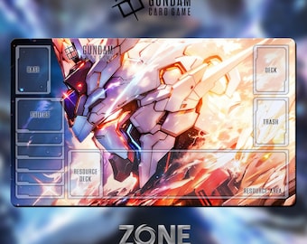 プレイマット – ガンダム – TCG ゲームマット 24x14 インチ (600x350x2mm)