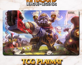 Mata do gry – Orn – Riftbound LOL TCG Game Mat 24x14 cali (600x350x2 mm)