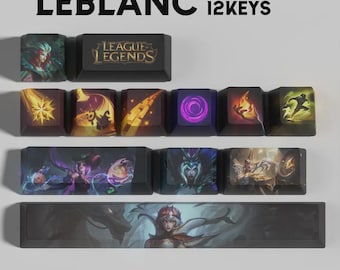 Leblanc - League of Legends Keycaps: 12-Piece PBT OEM Keycap Set