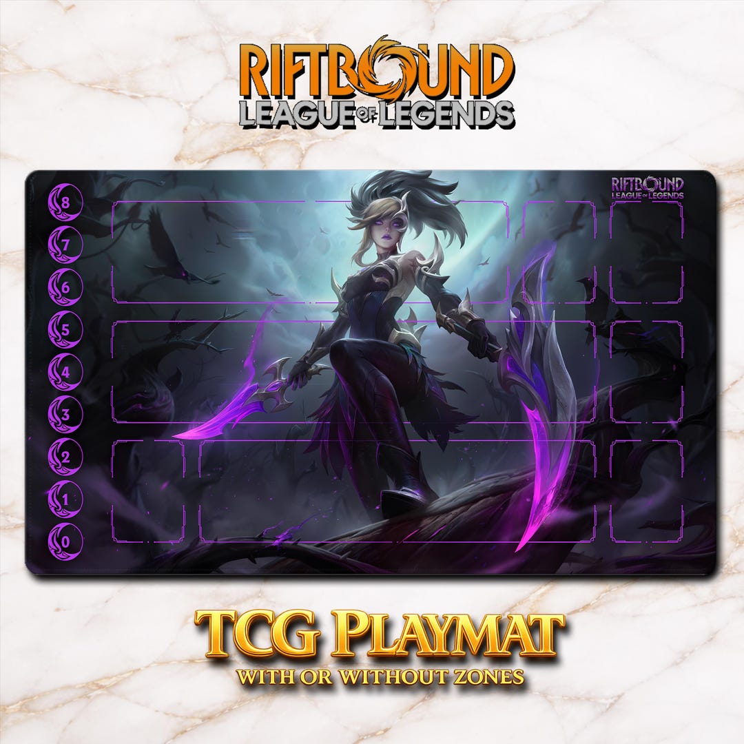 Akali Playmat – League of Legends Riftbound TCG Card Game Mat – Gaming ...
