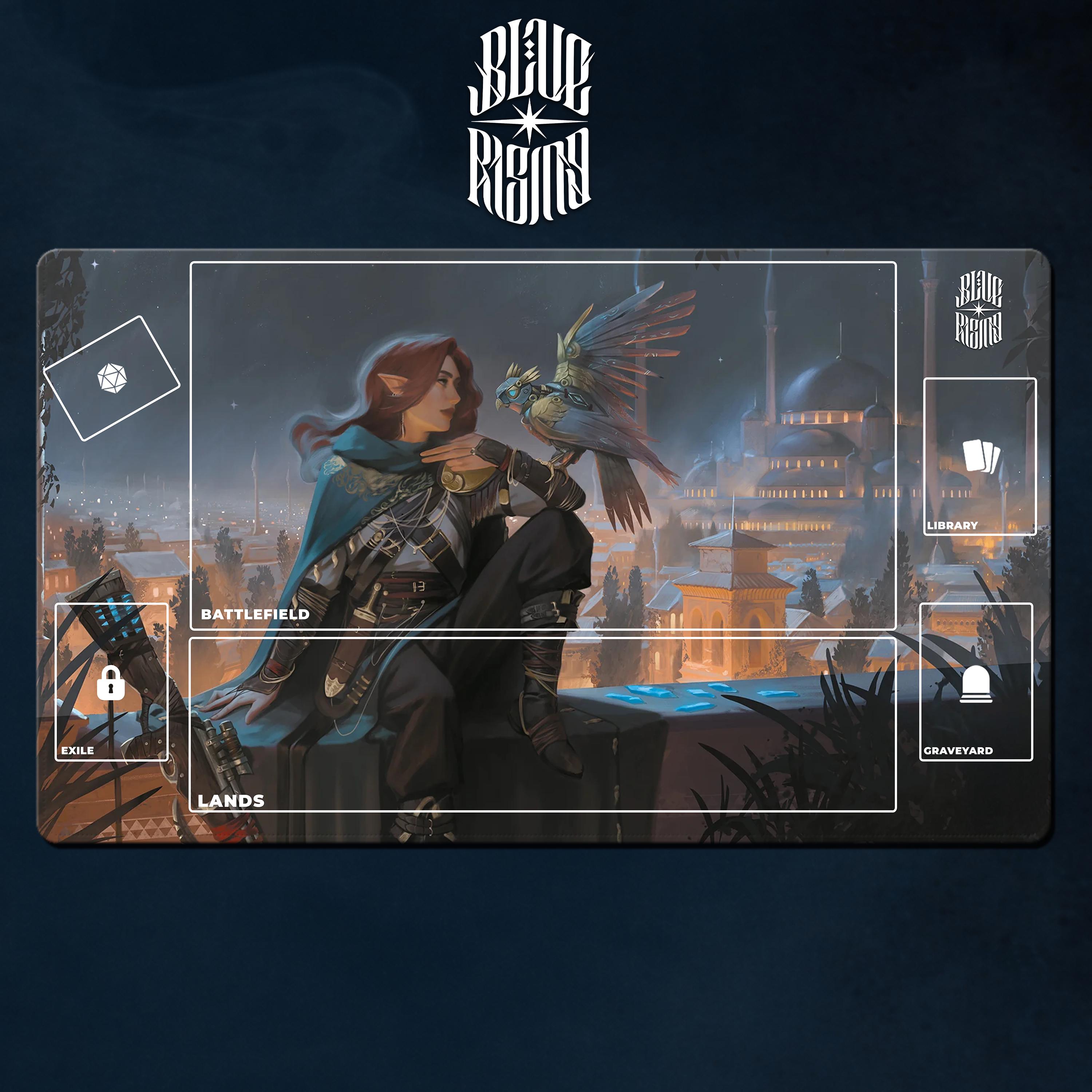 Playmat – Glade – BLUE RISING TCG Game Mat 24x14 Inches