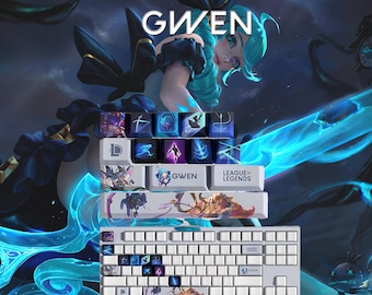 Gwen League of Legends Keycaps: 14-piece PBT OEM Keycap Set - Etsy