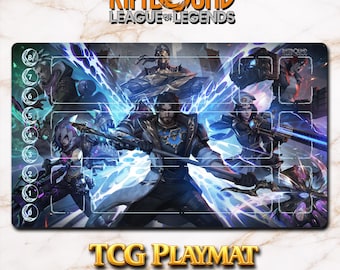 Playmat – jayce/jinx – Riftbound LOL TCG Game Mat 24x14 inches (600x350x2mm)