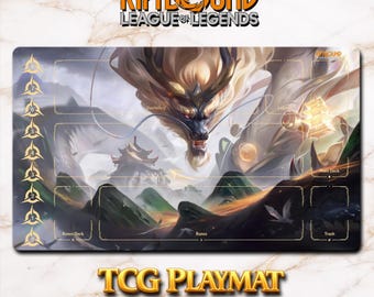 Tapete de juego Aurelion Sol – Riftbound LOL TCG (600 x 350 x 2 mm)