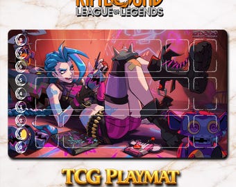 Playmat – JINX – Riftbound LOL TCG Game Mat 24x14 inches (600x350x2mm)