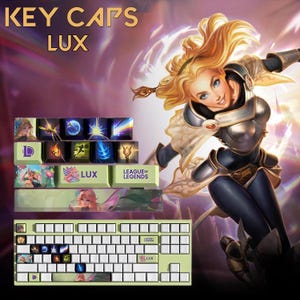 Lux League of Legends Keycaps: Zestaw 14 nakładek klawiszy PBT OEM