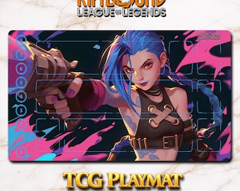 Playmat – Jinx – Riftbound LOL TCG Game Mat 24x14 inches (600x350x2mm)