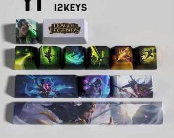 Teclas Master Yi League of Legends: Juego de 12 teclas PBT OEM