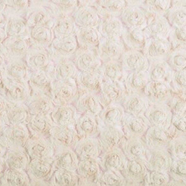 Luxe Cuddle Frosted Rose Swirl in Pink and Beige- Shannon Fabrics- blankets, pillows, etc., ships priority mail,  priced by the half yard