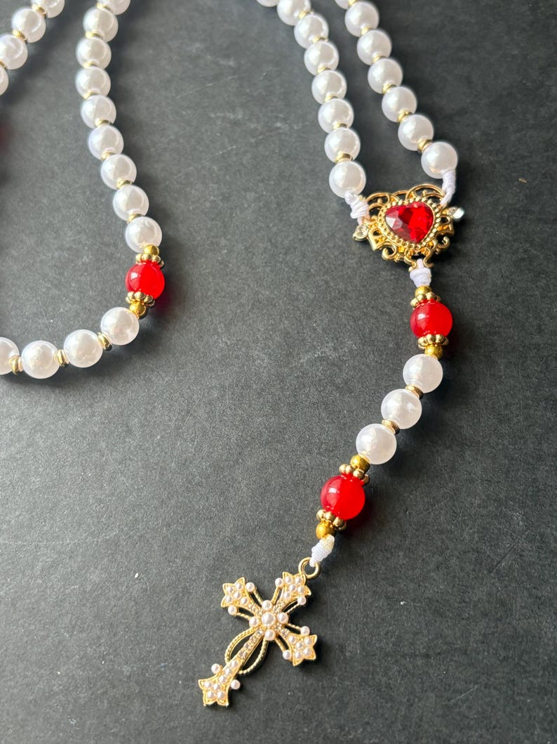 Immaculate Heart of Mary Inspired Lightweight Handmade Rosary - Etsy