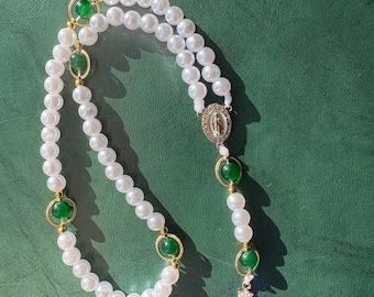 St Jude Inspired Handmade Catholic Rosary Beads lightweight