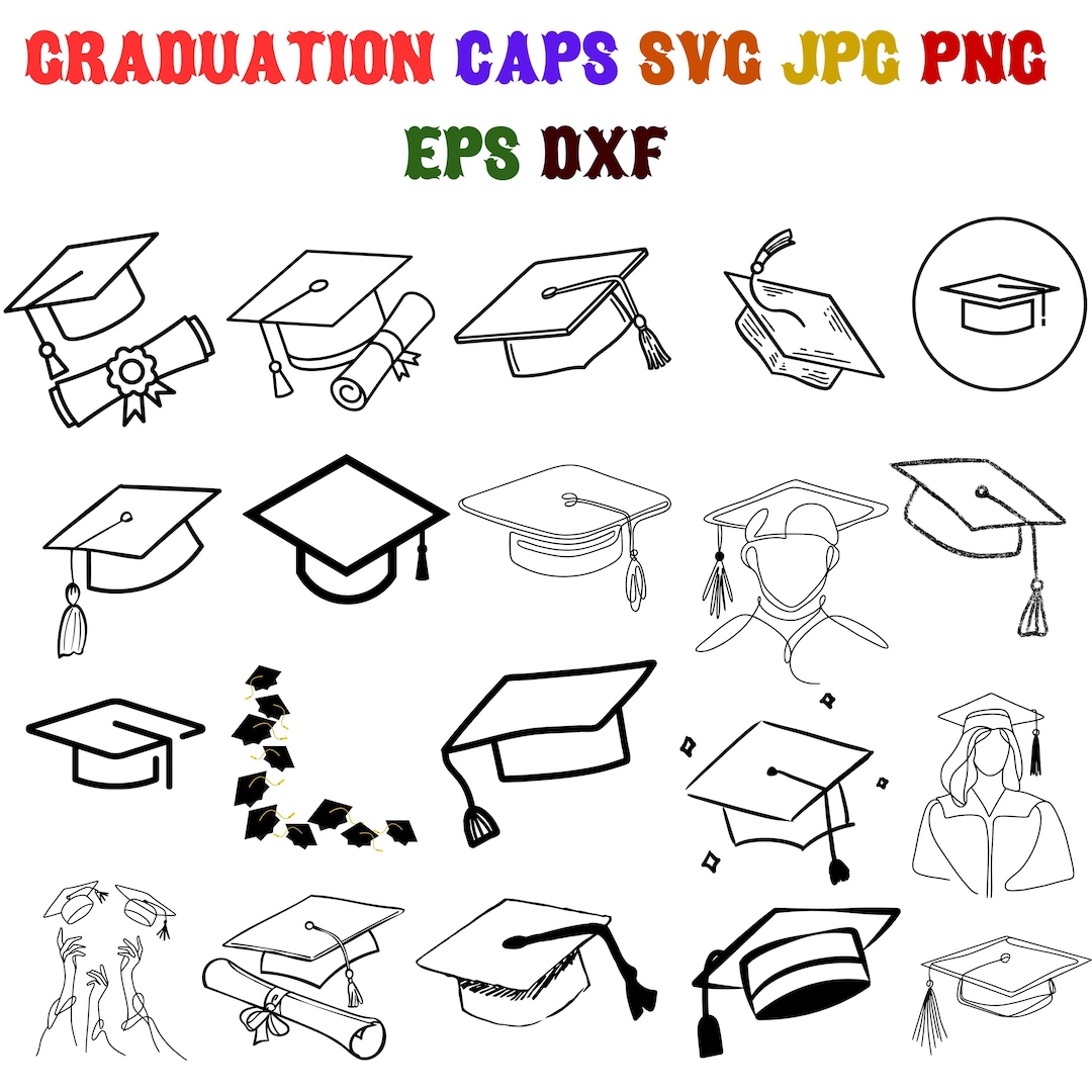 Grad Designs Vector Graduation Hat SVG Bundle, Congrats Grad Designs (digital Download) - Etsy