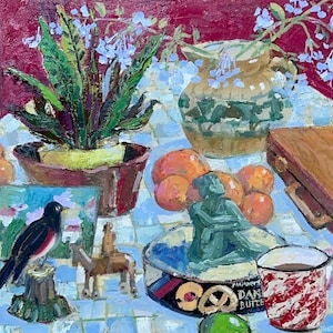 Expressionist Art Oil on Canvas Still Life Decor James Hartman