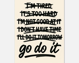Go Do It Poster | Motivierende Wandkunst im Graffiti-Stil