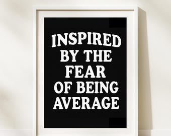"Bmutiger motivierender Kunstdruck: ""Inspired by the Fear of being Couple"" Kunstdruck (Digitaler Download)"