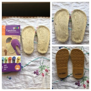 New Espadrilles Soles For Shoe Making ~ Toddler Size 4 Espadrilles Flat Rope Soles By Dritz ~ DIY Flat Rope Espadrilles ~ FREE Shipping!!