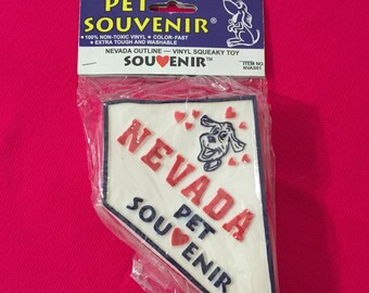 Vintage Nevada Pet Souvenir Squeaky Toy Gift For Dog ~ Dated 1997 In the Original Packaging