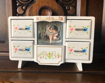vintage ballerina music jewelry box