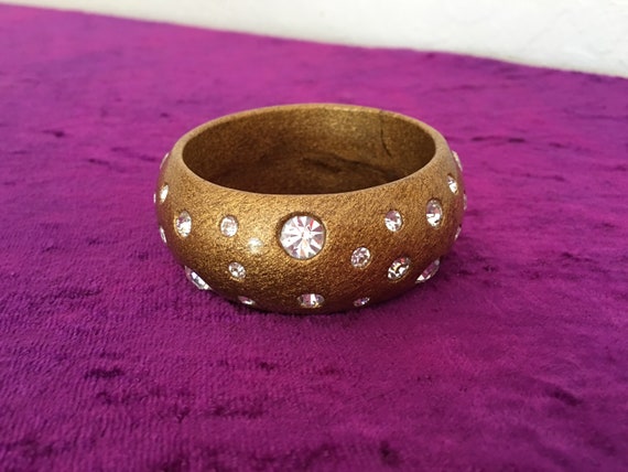 STUNNING Small Sized Glittery Gold Vintage Lucite… - image 2