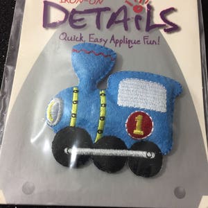 Adorable Puffy Choo Choo Train Patch ~ Iron On Train Applique ~ Embroidered Train Patch ~ # 1 Train Patch ~ First Birthday ~ FREE Shipping!!